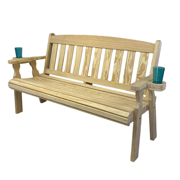 Amish Casual Heavy Duty Wooden Garden Bench Wayfair